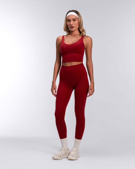 Scarlet Flow Leggings | Cherry Red