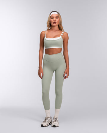 Eden Layered Sports Bra | Sage
