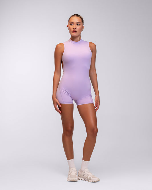 Vera Scrunch Romper | Light Lilac