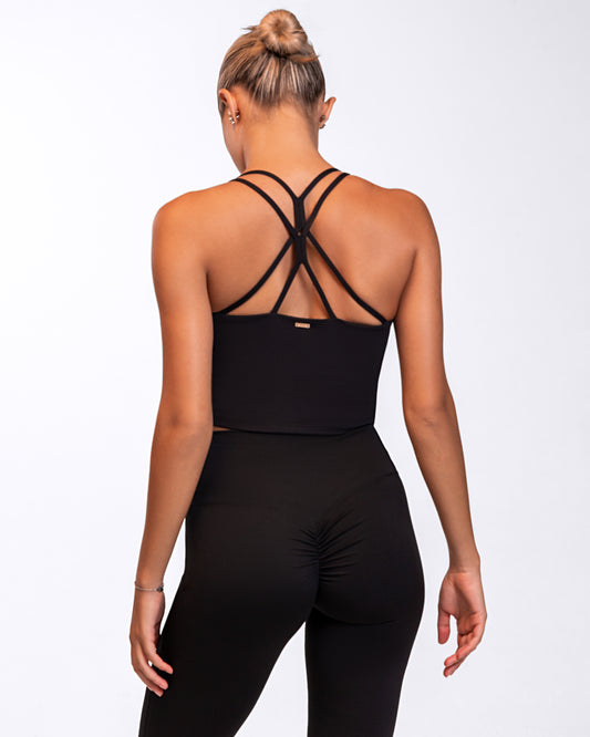 Aura Crop Top | Black