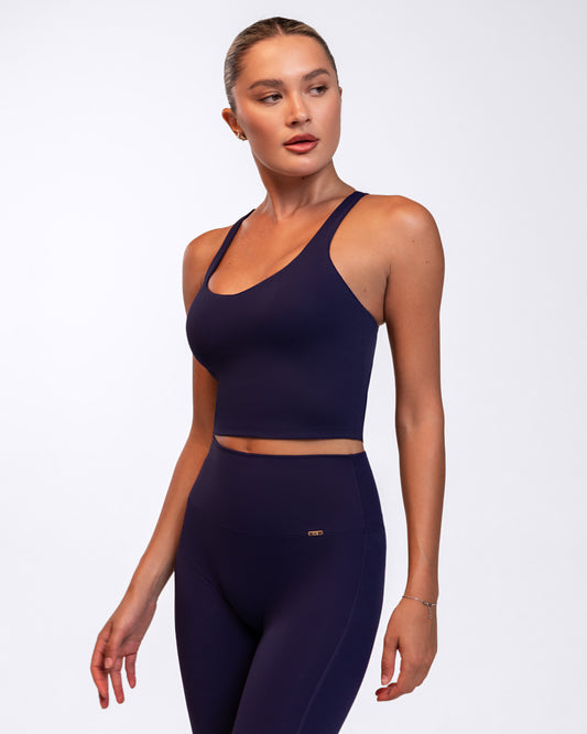 Aura Crop Top | Dark Navy