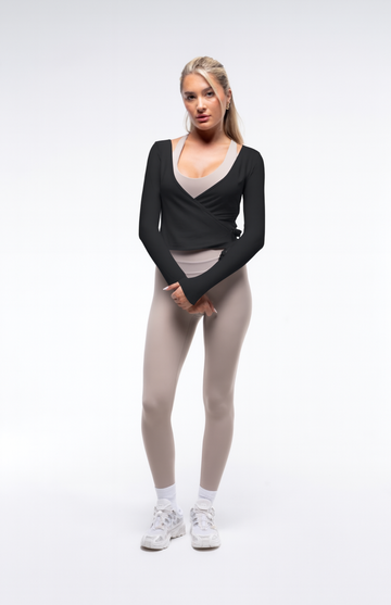 Kylie Wrap Top | Black