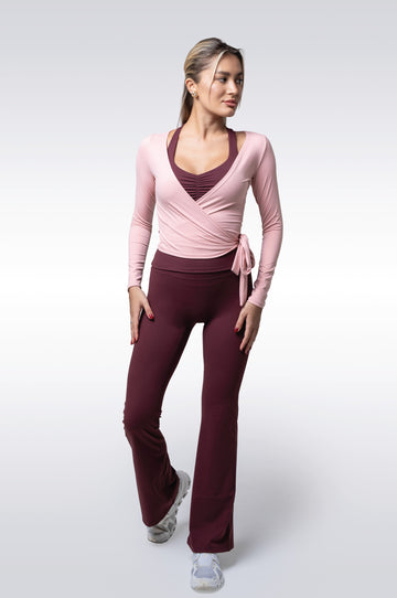 Romi Flare Pants | Vintage Maroon