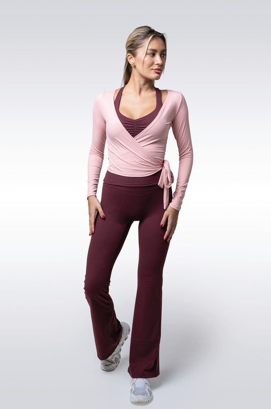 Romi Flare Pants | Vintage Maroon