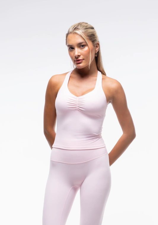Lyra Ruched-Front Tank | Ballet Pink