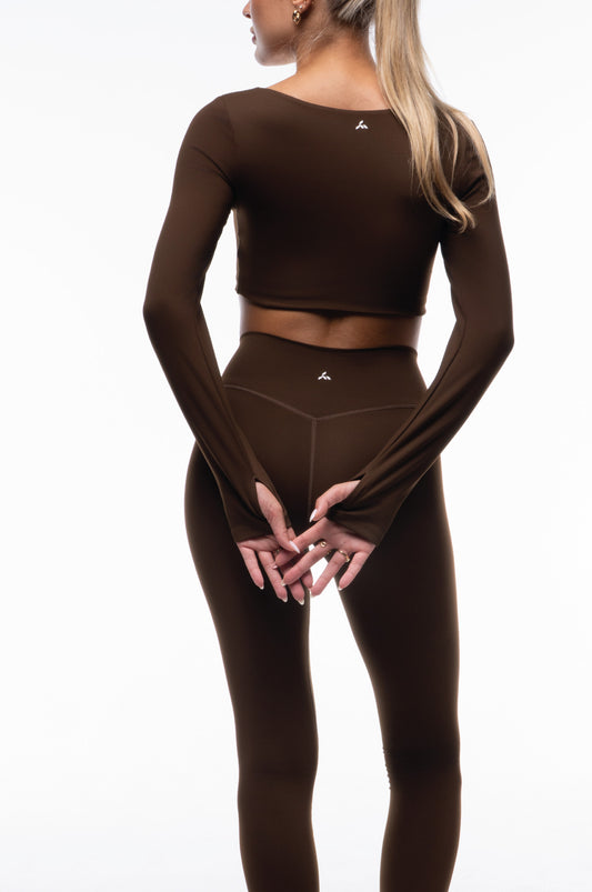 Sia Long Sleeve Crop | Cinnamon
