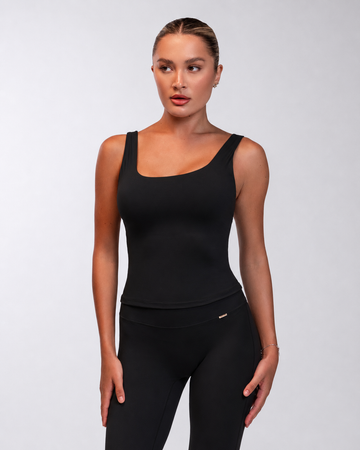 Sol Wide-Strap Tank | Black