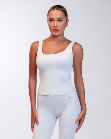 Sol Wide-Strap Tank | Ice Blue