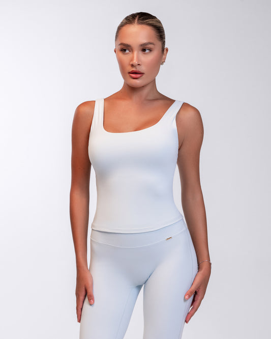 Sol Wide-Strap Tank | Ice Blue