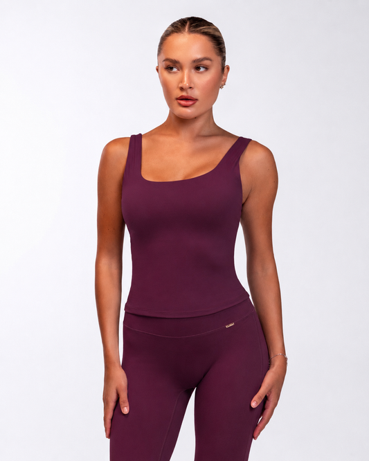 Sol Wide-Strap Tank | Plum