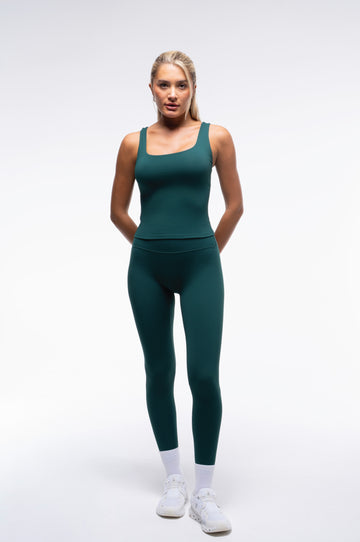 Sol Wide-Strap Tank | Evergreen