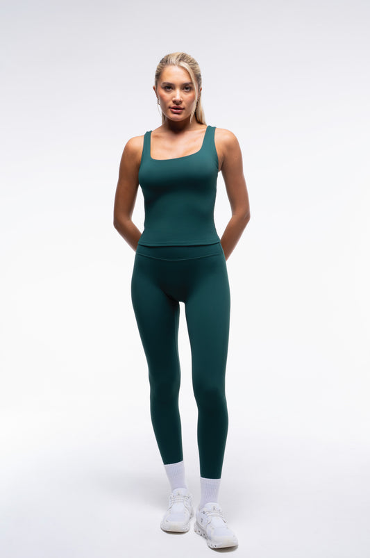 Sol Wide-Strap Tank | Evergreen